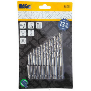 Univerzális HSS fúrószár, hatszögletű szár (1,5-6,5mm) - 13db Univerzális HSS fúrószár, hatszögletű szár (1,5-6,5mm) - 13db gallery main image