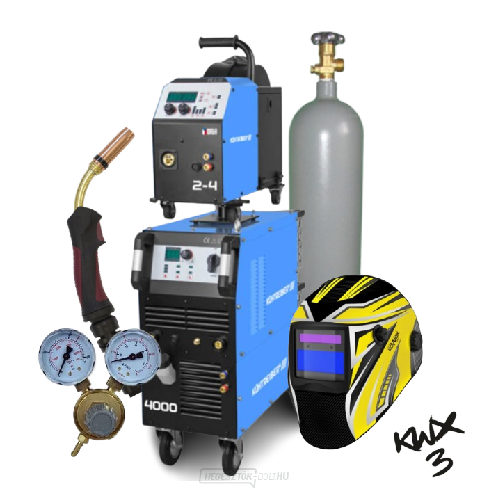 Inverter KITIN 4000SW SYNERGIC + Adagoló KITin 2-4EW Synergic + 5mW csatlakozó + Zseblámpa + Fedél + jobb szelep + Tele CO2 palack