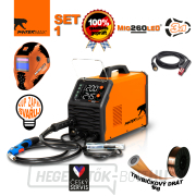 PANTERMAX hegesztő inverter MIG260LED® SET1 (MIG/MMA/TIG) Előnézet 