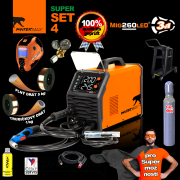PANTERMAX hegesztő inverter MIG260LED® SET4 (MIG/MMA/TIG) Előnézet 