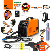 PANTERMAX hegesztő inverter MIG260LED® SET4 (MIG/MMA/TIG) Előnézet 