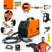 PANTERMAX hegesztő inverter MIG260LED® SET4bL (MIG/MMA/TIG) Előnézet 