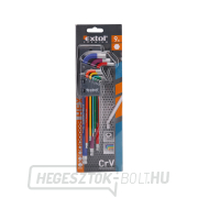 L-kulcsos imbuszkulcsok meghosszabbított színű, 9 darabos készlet Előnézet 