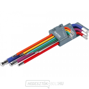 L-kulcsos imbuszkulcsok meghosszabbított színű, 9 darabos készlet L-kulcsos imbuszkulcsok meghosszabbított színű, 9 darabos készlet gallery main image