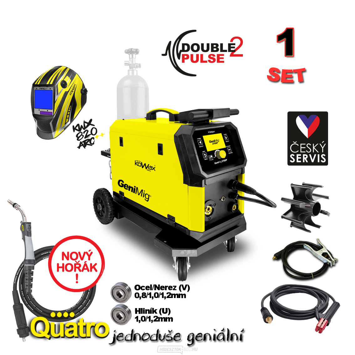 KOWAX hegesztő inverter GeniMig® 270DP SET1Q (MIG/MAG/LiftTIG)
