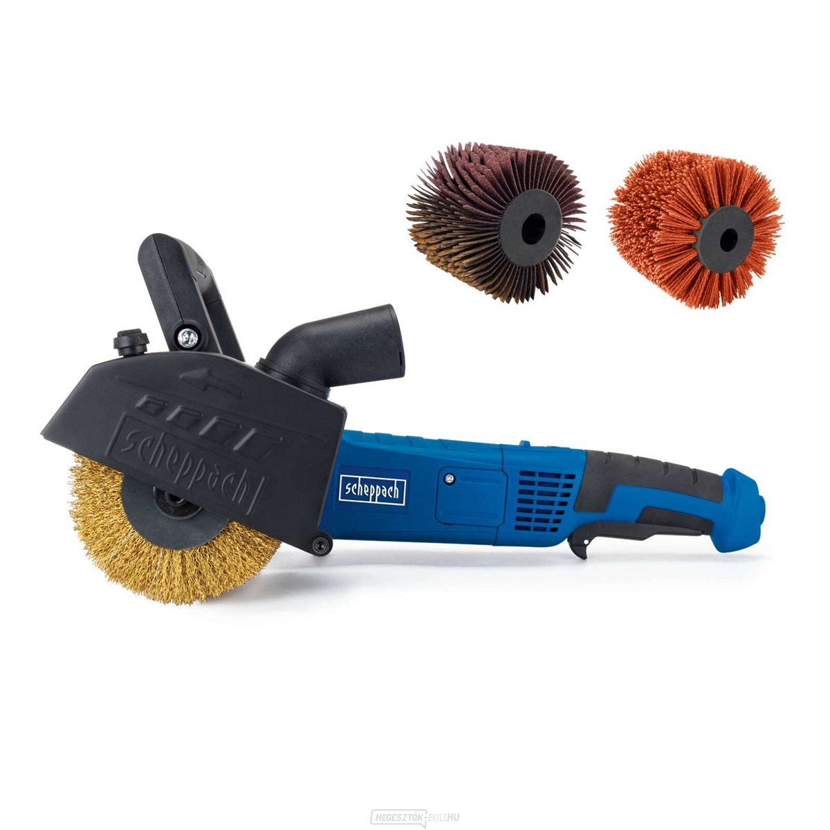 Scheppach MRS 1300 kefés/felújító csiszoló + nejlon- és csiszolókefe K80
