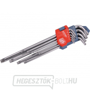 L-csavarkulcsok TORX hosszabbított, EXTOL PREMIUM - 9db L-csavarkulcsok TORX hosszabbított, EXTOL PREMIUM - 9db gallery main image
