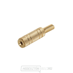 3,5 mm-es sztereó jack kábel, fém, arany gallery main image
