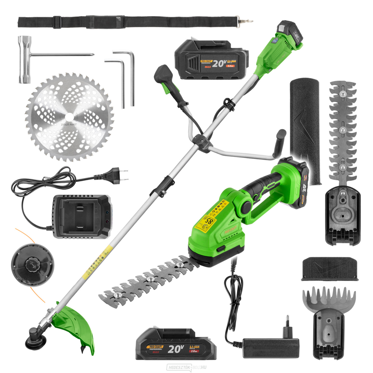 Akkus bozótvágó ATA-20BS és fűnyíró olló PGH2100 készlet | SATA-20BS/PGH2100