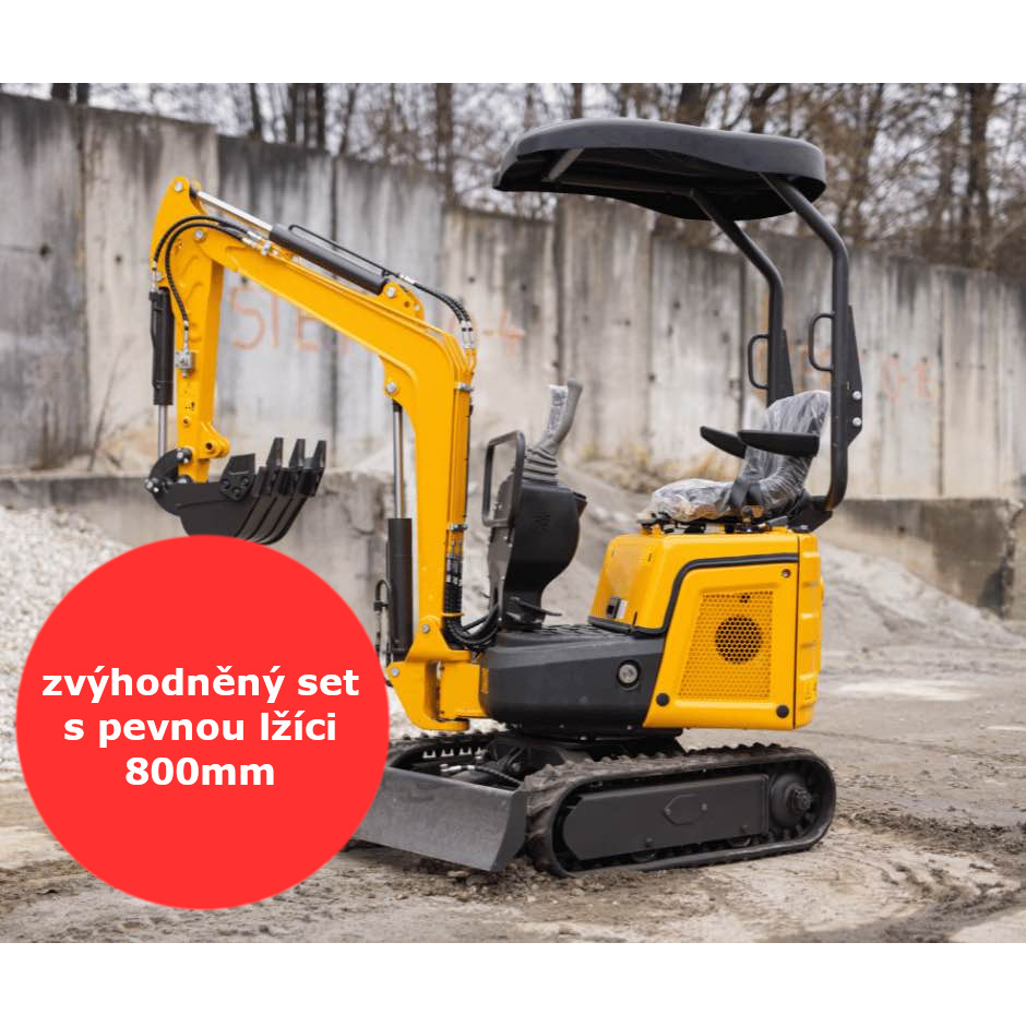 Baugarden BG910.02 mini kotrógép kedvezményes készlet fix kanállal 800 mm