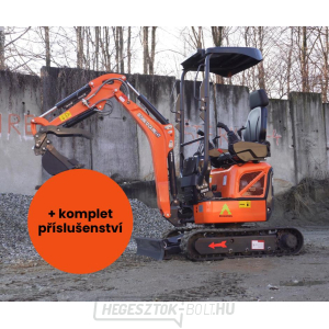 Baugarden BG1260.12 CX PRO HT Kubota minikotró akciós készlet hidraulikus kanállal 800 mm gallery main image