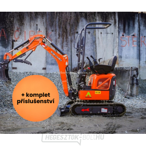 Baugarden BG1260.12 CX PRO II Kubota minikotró akciós készlet hidraulikus kanállal 800 mm gallery main image