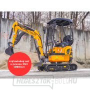 Baugarden BG1700.01 Kubota mini kotrógép, hidraulikus hüvelykujj, kedvezményes készlet fix kanállal 1000 mm gallery main image