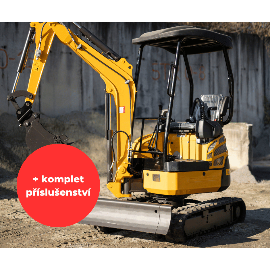 Baugarden BG1800.02 mini kotrógép kedvezményes készlet fix kanállal 1000 mm