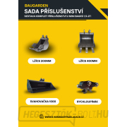 Baugarden BG1800.02 mini kotrógép kedvezményes készlet fix kanállal 1000 mm Előnézet 