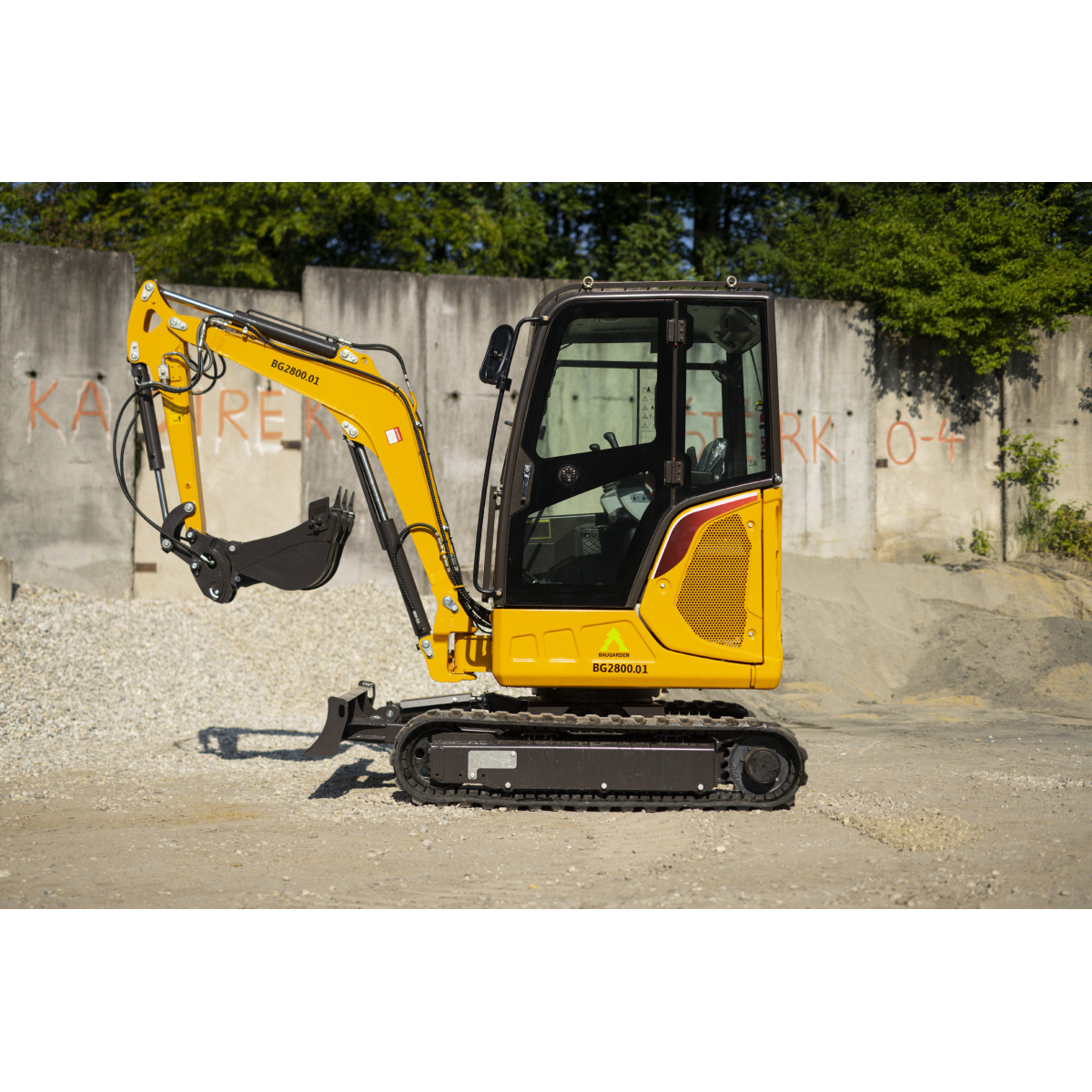 Mini kotrógép Baugarden BG2800.01 Kubota kanál 500 mm, Hidraulikus gyorscsatlakozó