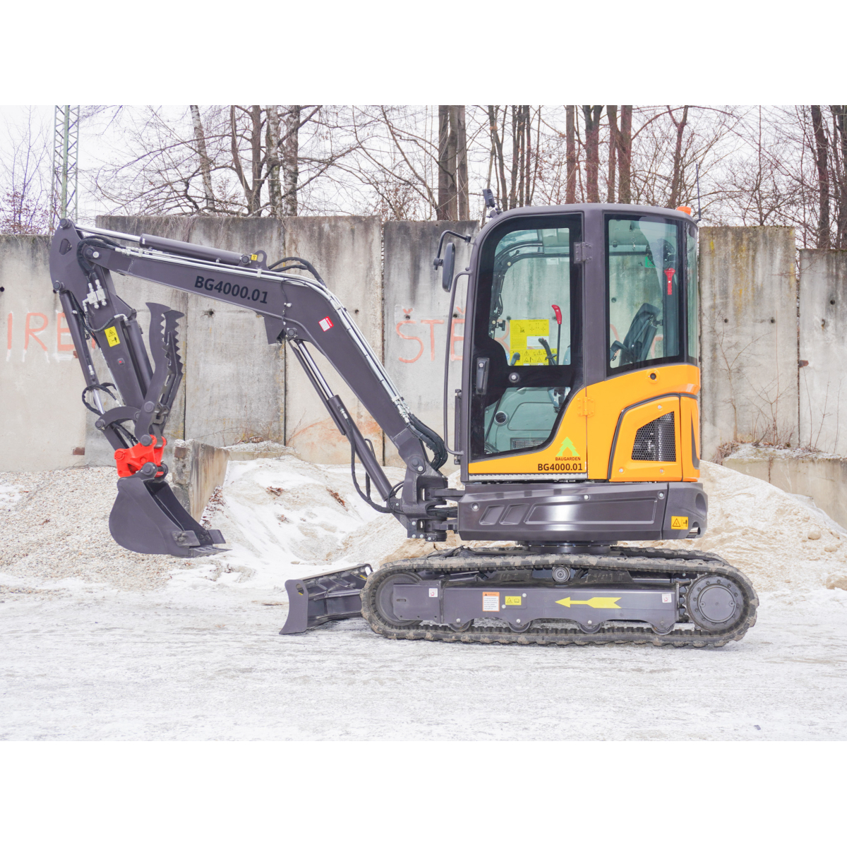 Mini kotrógép Baugarden BG4000.01 Kubota kanál 500 mm, Hidraulikus gyorscsatlakozó