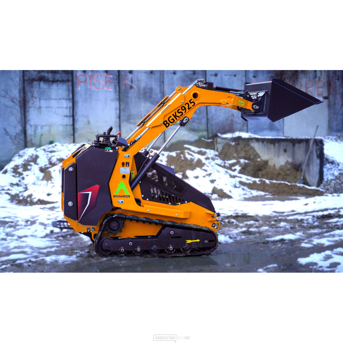 Mini lánctalpas rakodógép BAUGARDEN BGKS925 Kubota + kanál 930 mm
