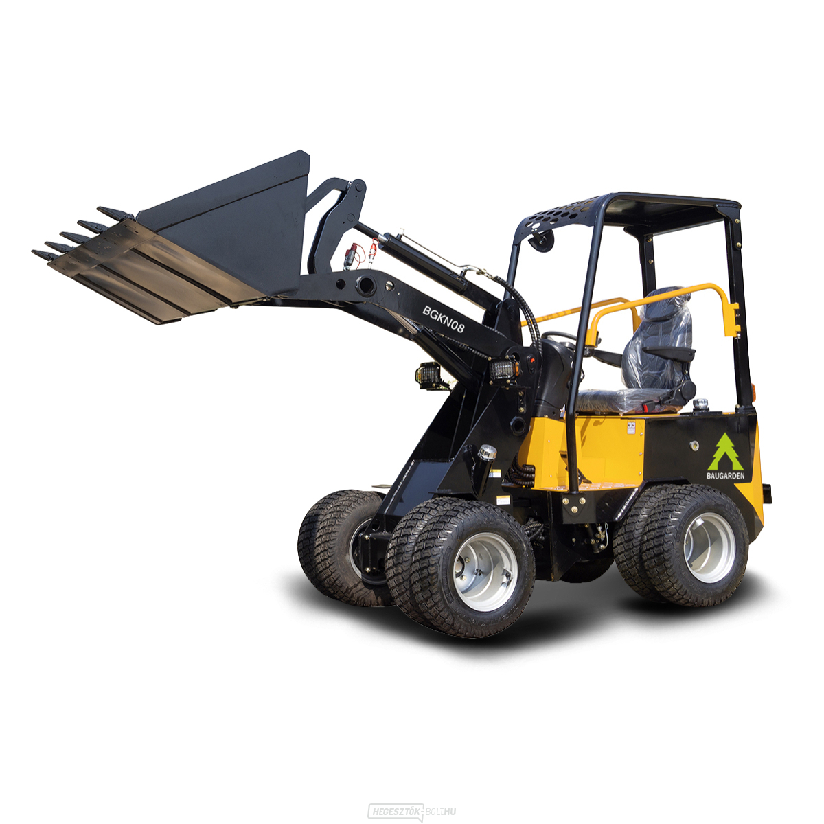 BAUGARDEN BGKN08 Kubota kerekes rakodó + 911 mm-es kanál + hidraulikus szorító