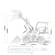 BAUGARDEN BGKN08 Kubota kerekes rakodó + 911 mm-es kanál + hidraulikus szorító Előnézet 