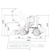 BAUGARDEN BGKN12CAB kerekes rakodó + 1480 mm-es kanál + hidraulikus szorító Előnézet 