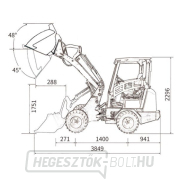 BAUGARDEN BGKN26 Kubota kerekes rakodó + kanál 1250 mm + hidraulikus szorító Előnézet 