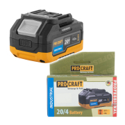 Újratölthető akkumulátor 20V Li-ion, 4000mAh Procraft 20/4 Industrial | 20/4 Industrial gallery main image