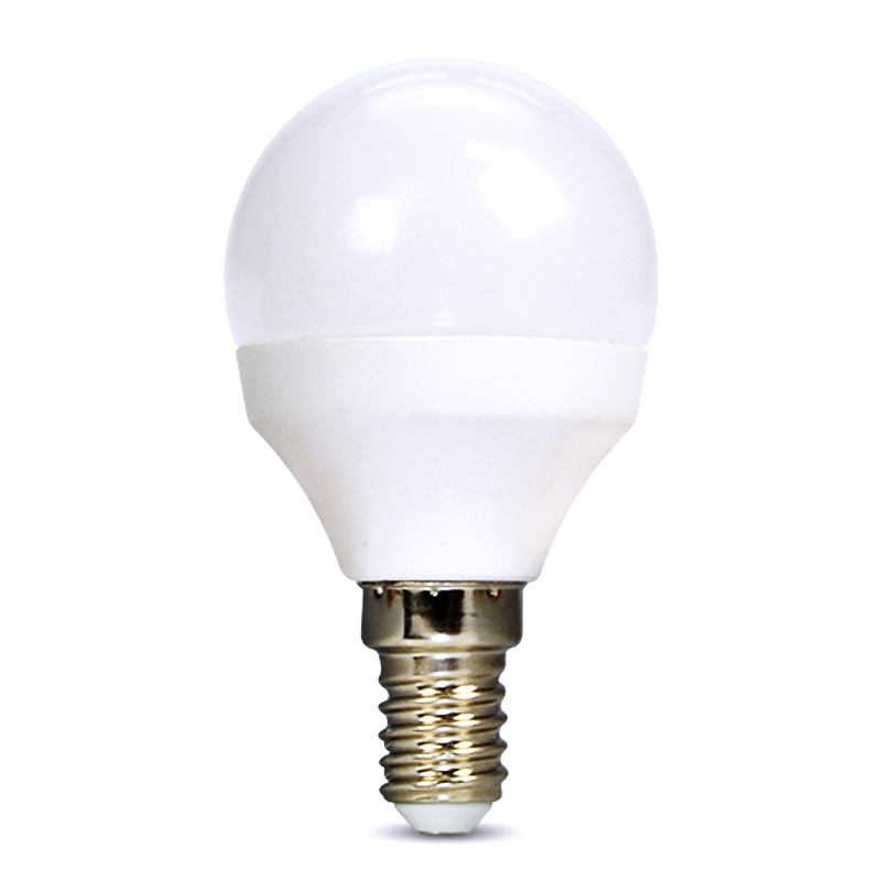 Solight LED izzó, miniglobe, 6W, E14, 6000K, 510lm, 510lm