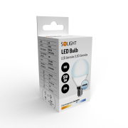 Solight LED izzó, miniglobe, 6W, E14, 6000K, 510lm, 510lm Előnézet 