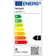 Solight LED izzó, miniglobe, 6W, E14, 6000K, 510lm, 510lm Előnézet 
