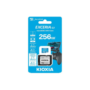 KIOXIA micro SD memóriakártya 256 GB UHS-I U1 adapterrel