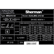 Sherman DUALMIG 210 S4 inverteres hegesztő kerekekkel és palacktartóval + Pisztoly + Kábelek + Sisak + Hátsó szelep + Vezeték + Tele CO2 palack náhled