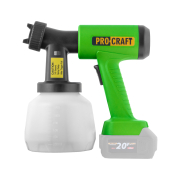 Procraft PSE22bb akkus szórópisztoly lefújó funkcióval (akkumulátor és töltő nélkül) | PSE22bb Előnézet 