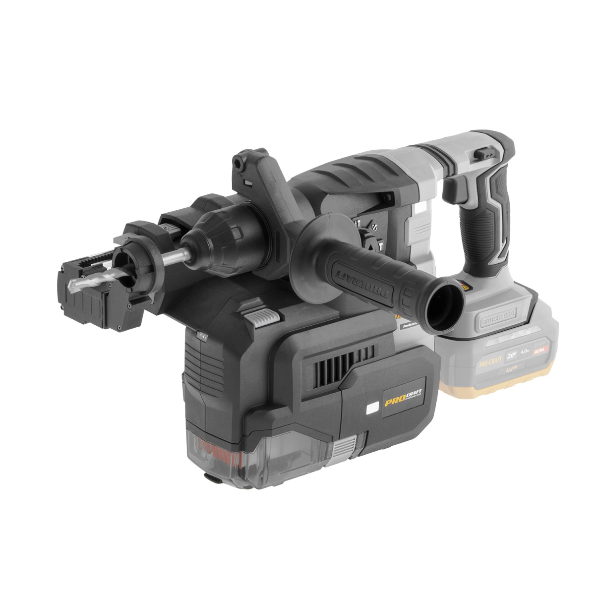 Akkus ütvefúró Procraft Industrial HD30Abb DE-01 elszívóval (akkumulátor és töltő nélkül) | HD30A-BB/DE-01 gallery main image
