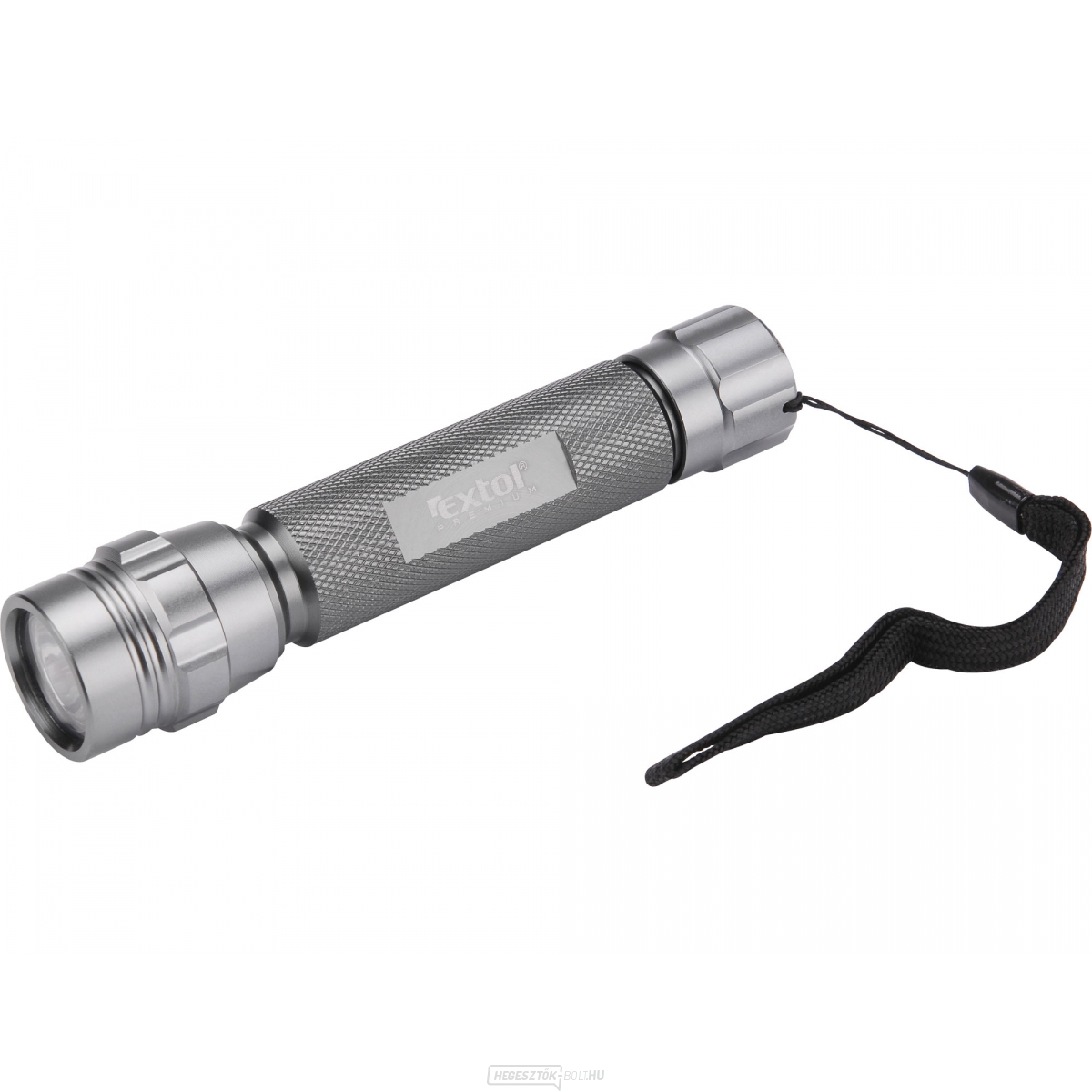 Fém zseblámpa LED izzóval, 2x AA