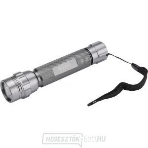 Fém zseblámpa LED izzóval, 2x AA Fém zseblámpa LED izzóval, 2x AA gallery main image