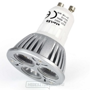 LED spotlámpa 3x2W, GU10, 220V, meleg fehér WW - 25W egyenértékes gallery main image