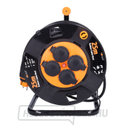 Solight dobhosszabbító kábel, kültéri, 4 aljzat, fekete, 25m Előnézet 