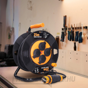 Solight dobhosszabbító kábel, kültéri, 4 aljzat, fekete, 25m náhled