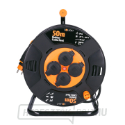 Solight dobhosszabbító kábel, kültéri, 4 aljzat, fekete, 50m náhled